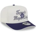 new-era-curved-brim-9fifty-a-frame-chainstitch-toronto-maple-leafs-nhl-beige-and-purple-snapback-cap