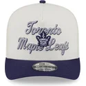 new-era-curved-brim-9fifty-a-frame-chainstitch-toronto-maple-leafs-nhl-beige-and-purple-snapback-cap