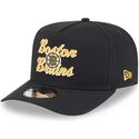 new-era-curved-brim-9fifty-a-frame-chainstitch-boston-bruins-nhl-black-snapback-cap