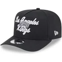new-era-curved-brim-9fifty-a-frame-chainstitch-los-angeles-kings-nhl-black-snapback-cap
