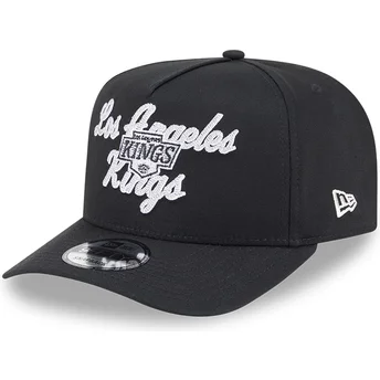 New Era Curved Brim 9FIFTY A Frame Chainstitch Los Angeles Kings NHL Black Snapback Cap