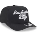 new-era-curved-brim-9fifty-a-frame-chainstitch-los-angeles-kings-nhl-black-snapback-cap
