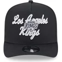 new-era-curved-brim-9fifty-a-frame-chainstitch-los-angeles-kings-nhl-black-snapback-cap
