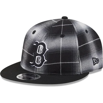 Cap lame black snapback 9FIFTY Retro Crown Plaid Boston Red Sox MLB New Era