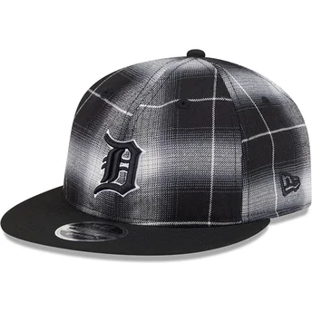Cap lame black snapback 9FIFTY Retro Crown Plaid Detroit Tigers MLB New Era