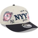 new-era-curved-brim-9fifty-retro-crown-scatter-new-york-yankees-mlb-beige-and-navy-blue-snapback-cap