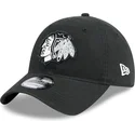 cap-kumer-black-adjustable-strap-9twenty-stamp-chicago-blackhawks-nhl-new-era