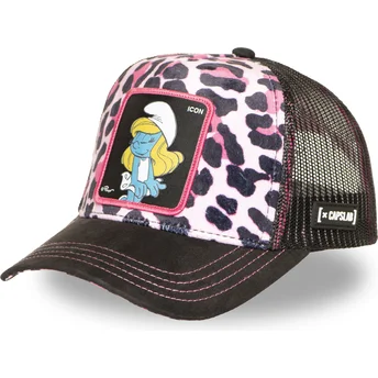 Mütsid kumer veok leopard snapback rosa Pitufina SMU LEOP Los Pitufos Smurfette The Smurfs Capslab