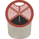 capslab-pea5-pea-peanuts-grey-and-red-trucker-hat