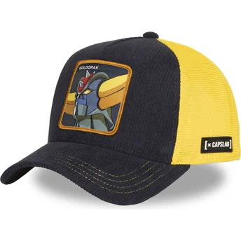 Capslab Robot Grendizer Goldorak GOL6 GOL Robot Grendizer Navy Blue and Yellow Trucker Hat
