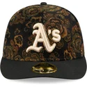 new-era-curved-brim-59fifty-low-profile-floral-cord-three-looms-printed-corduroy-oakland-athletics-mlb-black-fitted-cap