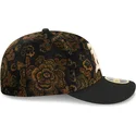 new-era-curved-brim-59fifty-low-profile-floral-cord-three-looms-printed-corduroy-oakland-athletics-mlb-black-fitted-cap