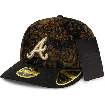 Mütsid kumer must liibuv 59FIFTY Low Profile Floral Cord Three Looms Printed Corduroy Atlanta Braves MLB New Era