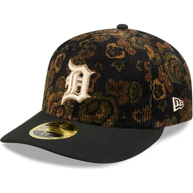 cap-kumer-black-ajustada-59fifty-low-profile-floral-cord-three-looms-printed-corduroy-detroit-tigers-mlb-new-era