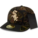 cap-kumer-black-ajustada-59fifty-low-profile-floral-cord-three-looms-printed-corduroy-chicago-white-sox-mlb-new-era