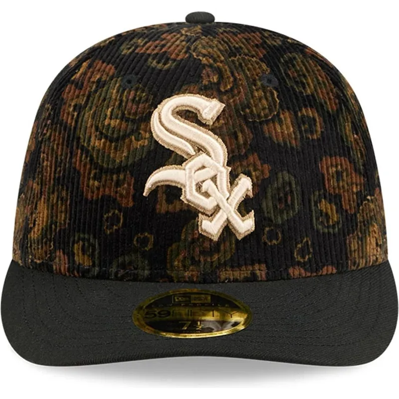 mutsid-kumer-must-liibuv-59fifty-low-profile-floral-cord-three-looms-printed-corduroy-chicago-white-sox-mlb-new-era