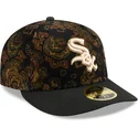 mutsid-kumer-must-liibuv-59fifty-low-profile-floral-cord-three-looms-printed-corduroy-chicago-white-sox-mlb-new-era