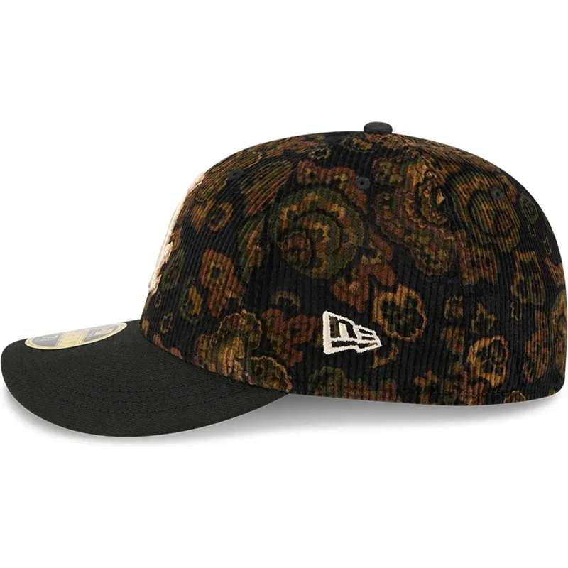 cap-kumer-black-ajustada-59fifty-low-profile-floral-cord-three-looms-printed-corduroy-chicago-white-sox-mlb-new-era