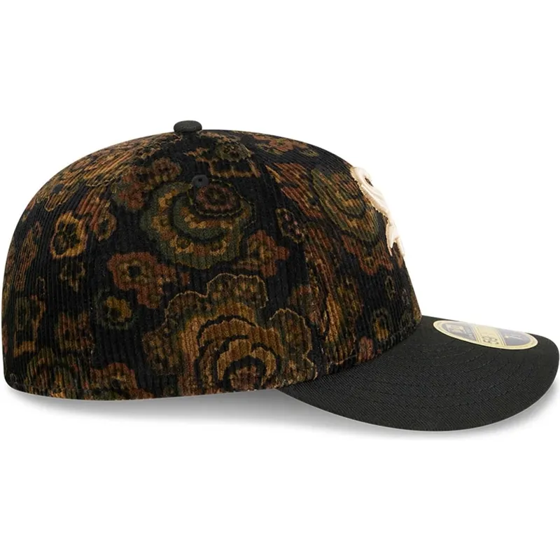 mutsid-kumer-must-liibuv-59fifty-low-profile-floral-cord-three-looms-printed-corduroy-chicago-white-sox-mlb-new-era