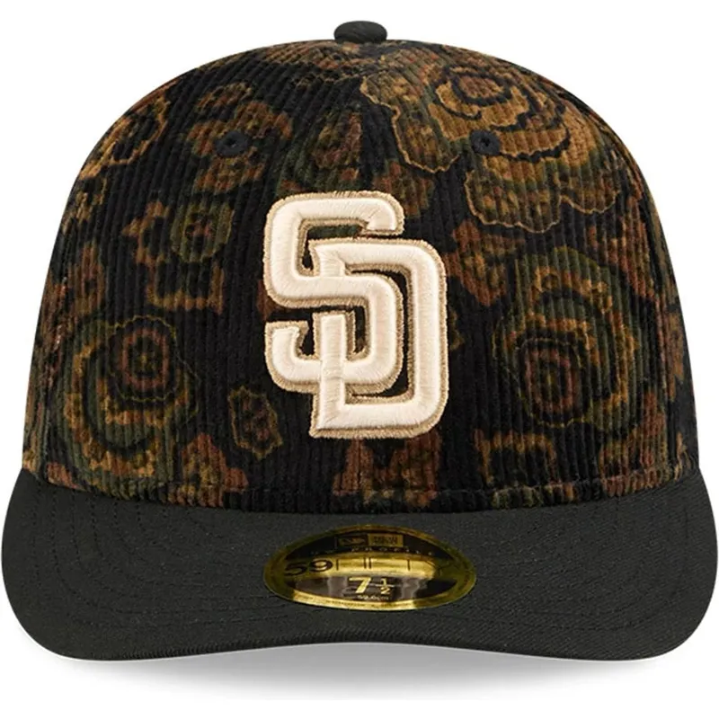 cap-kumer-black-ajustada-59fifty-low-profile-floral-cord-three-looms-printed-corduroy-san-diego-padres-mlb-new-era