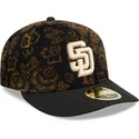 mutsid-kumer-must-liibuv-59fifty-low-profile-floral-cord-three-looms-printed-corduroy-san-diego-padres-mlb-new-era