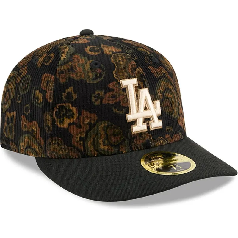cap-kumer-black-ajustada-59fifty-low-profile-floral-cord-three-looms-printed-corduroy-los-angeles-dodgers-mlb-new-era