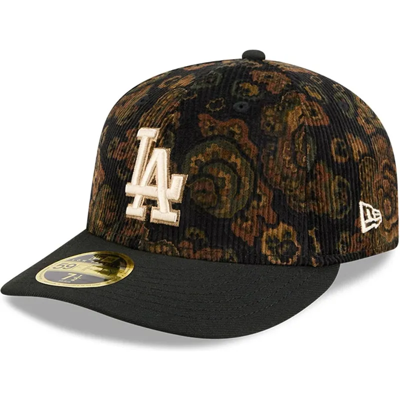 cap-kumer-black-ajustada-59fifty-low-profile-floral-cord-three-looms-printed-corduroy-los-angeles-dodgers-mlb-new-era