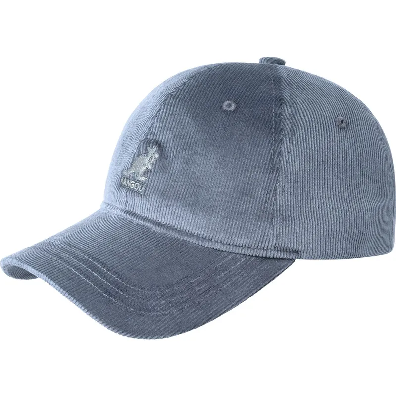 kangol-curved-brim-cord-baseball-denim-blue-adjustable-cap