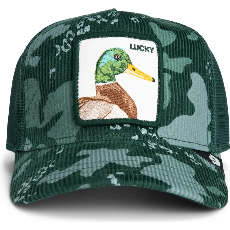 mutsid-kumer-roheline-snapback-lucky-duck-corduroy-camo-the-farm-goorin-bros