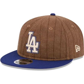 Cap lame brown adjustable strap 9FIFTY Retro Crown Wool Pinstripe Los Angeles Dodgers MLB New Era