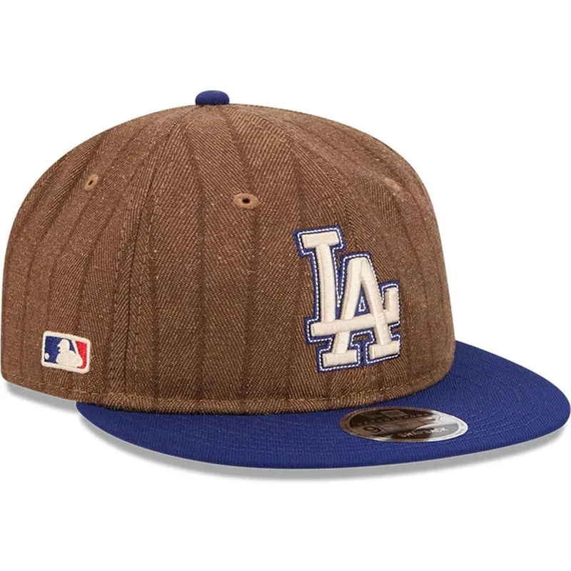 mutsid-lame-pruun-reguleeritav-9fifty-retro-crown-wool-pinstripe-los-angeles-dodgers-mlb-new-era