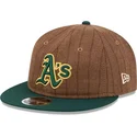 mutsid-lame-pruun-reguleeritav-9fifty-retro-crown-wool-pinstripe-oakland-athletics-mlb-new-era
