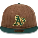 mutsid-lame-pruun-reguleeritav-9fifty-retro-crown-wool-pinstripe-oakland-athletics-mlb-new-era