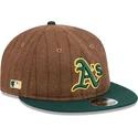 mutsid-lame-pruun-reguleeritav-9fifty-retro-crown-wool-pinstripe-oakland-athletics-mlb-new-era