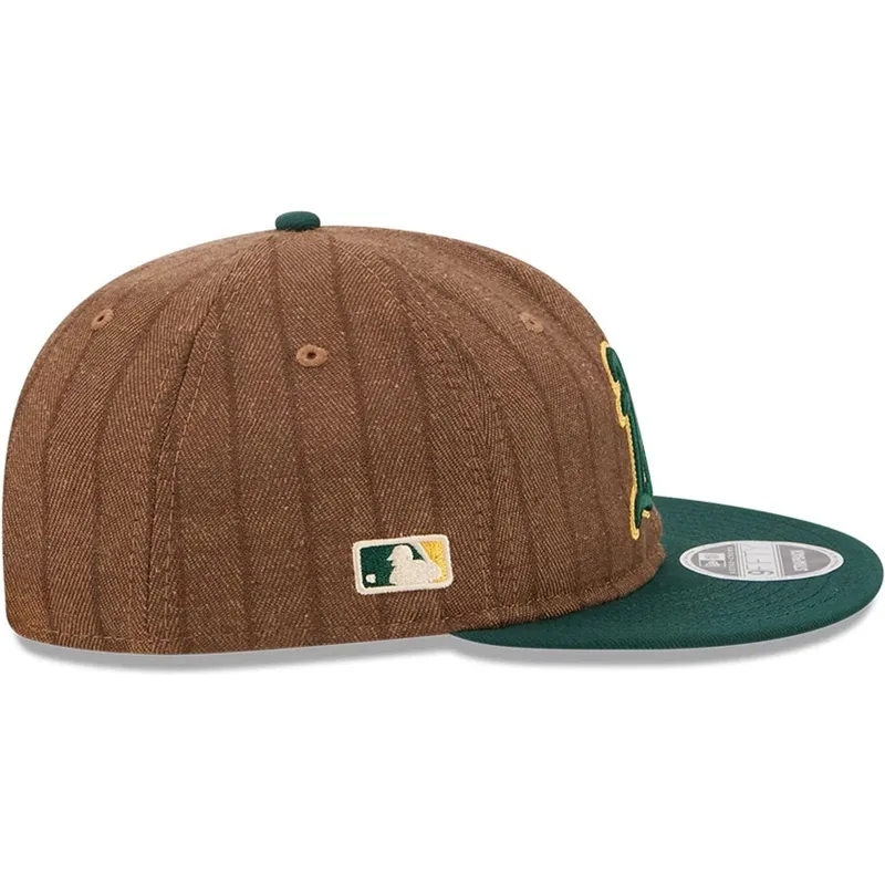 mutsid-lame-pruun-reguleeritav-9fifty-retro-crown-wool-pinstripe-oakland-athletics-mlb-new-era