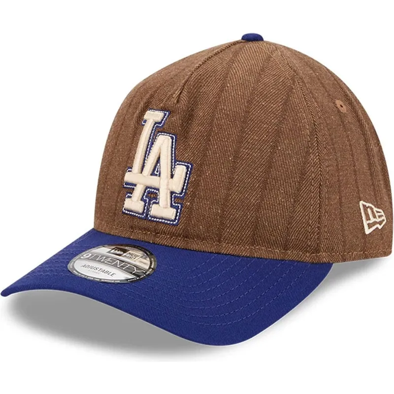mutsid-kumer-pruun-reguleeritav-9twenty-a-frame-wool-pinstripe-los-angeles-dodgers-mlb-new-era