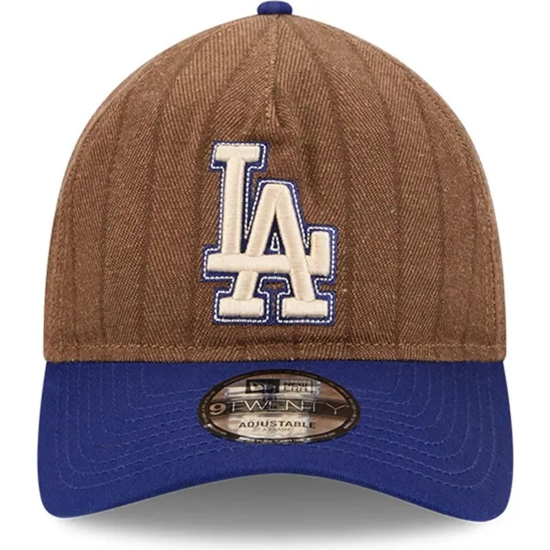 mutsid-kumer-pruun-reguleeritav-9twenty-a-frame-wool-pinstripe-los-angeles-dodgers-mlb-new-era