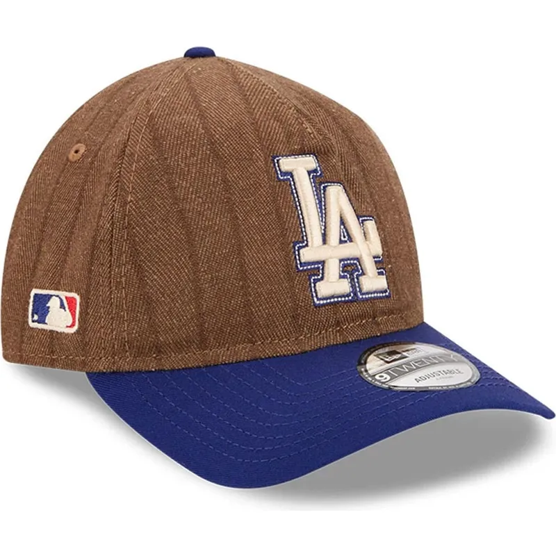 mutsid-kumer-pruun-reguleeritav-9twenty-a-frame-wool-pinstripe-los-angeles-dodgers-mlb-new-era