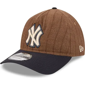 Mütsid kumer pruun reguleeritav rihm 9TWENTY A Frame Wool Pinstripe New York Yankees MLB New Era