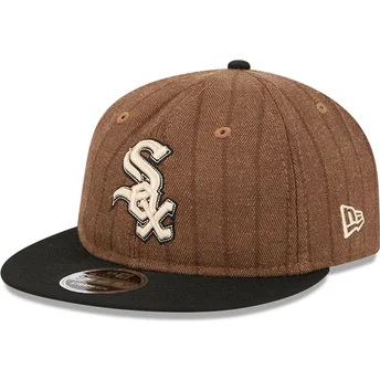 Cap lame brown adjustable strap 9FIFTY Retro Crown Wool Pinstripe Chicago White Sox MLB New Era