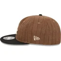 new-era-flat-brim-9fifty-retro-crown-wool-pinstripe-chicago-white-sox-mlb-brown-and-black-adjustable-cap