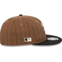 new-era-flat-brim-9fifty-retro-crown-wool-pinstripe-chicago-white-sox-mlb-brown-and-black-adjustable-cap