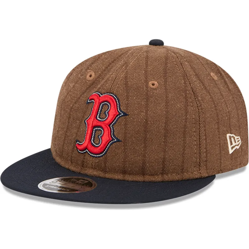 mutsid-lame-pruun-reguleeritav-9fifty-retro-crown-wool-pinstripe-boston-red-sox-mlb-new-era