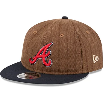 Mütsid lame pruun reguleeritav rihm 9FIFTY Retro Crown Wool Pinstripe Atlanta Braves MLB New Era