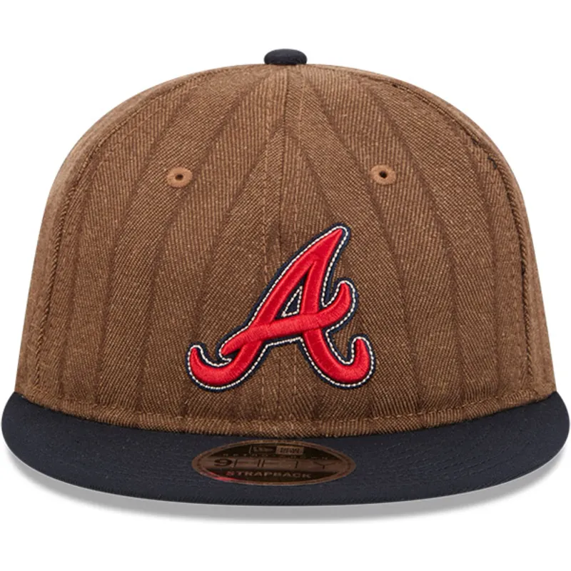mutsid-lame-pruun-reguleeritav-rihm-9fifty-retro-crown-wool-pinstripe-atlanta-braves-mlb-new-era