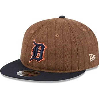Mütsid lame pruun reguleeritav rihm 9FIFTY Retro Crown Wool Pinstripe Detroit Tigers MLB New Era
