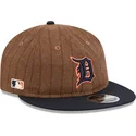 new-era-flat-brim-9fifty-retro-crown-wool-pinstripe-detroit-tigers-mlb-brown-and-navy-blue-adjustable-cap