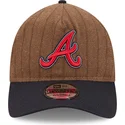 cap-kumer-brown-adjustable-strap-9twenty-a-frame-wool-pinstripe-atlanta-braves-mlb-new-era
