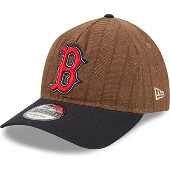 Cap kumer brown adjustable strap 9TWENTY A Frame Wool Pinstripe Boston Red Sox MLB New Era