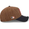 cap-kumer-brown-adjustable-strap-9twenty-a-frame-wool-pinstripe-boston-red-sox-mlb-new-era